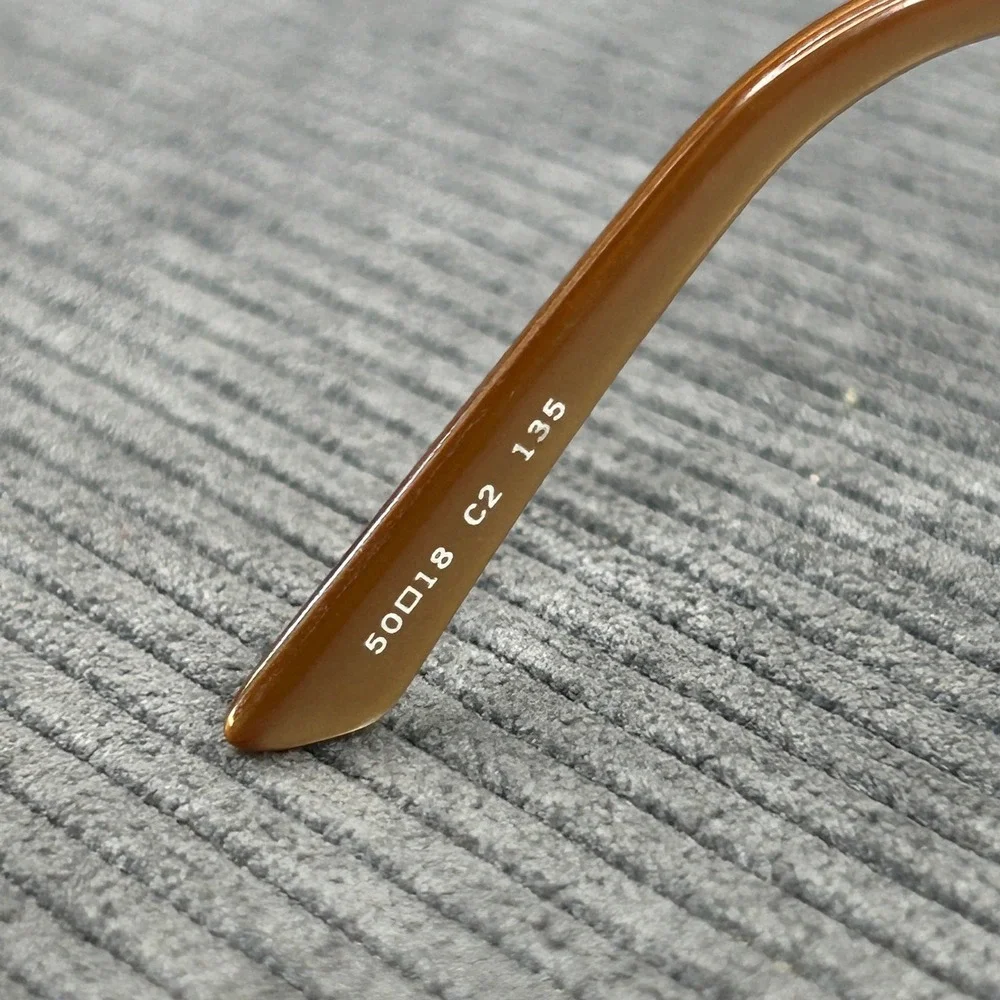 UR it Silver Semi-Rimless Y2k Eyeglass Frames Gold Amber 50-18-135 C2 Korea